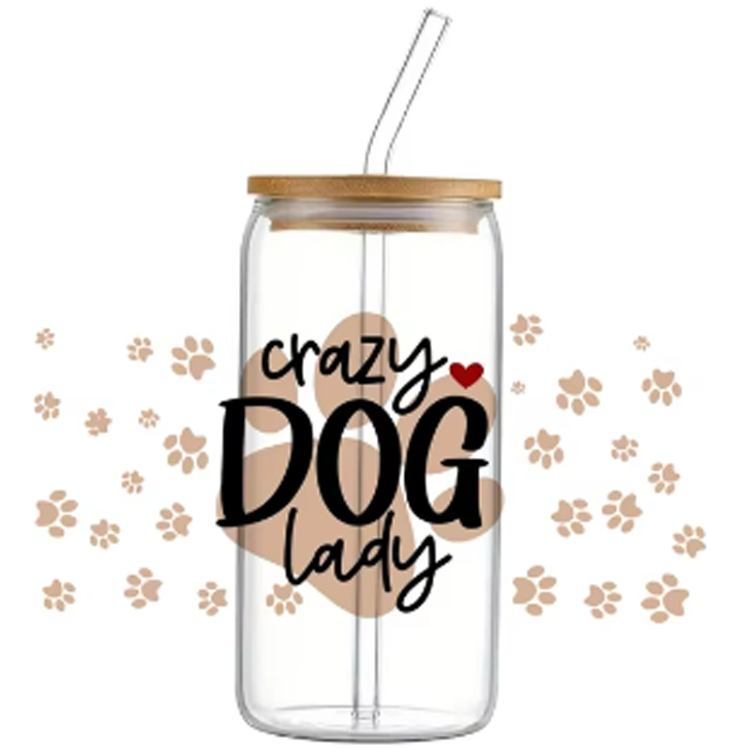 Crazy Dog Lady 16oz Libbey Glass Tumbler