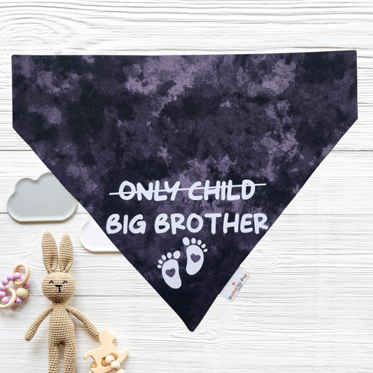 Dog Bandana (Over-The-Collar) | Pregnancy Baby Announcement - Only Child Big Brother