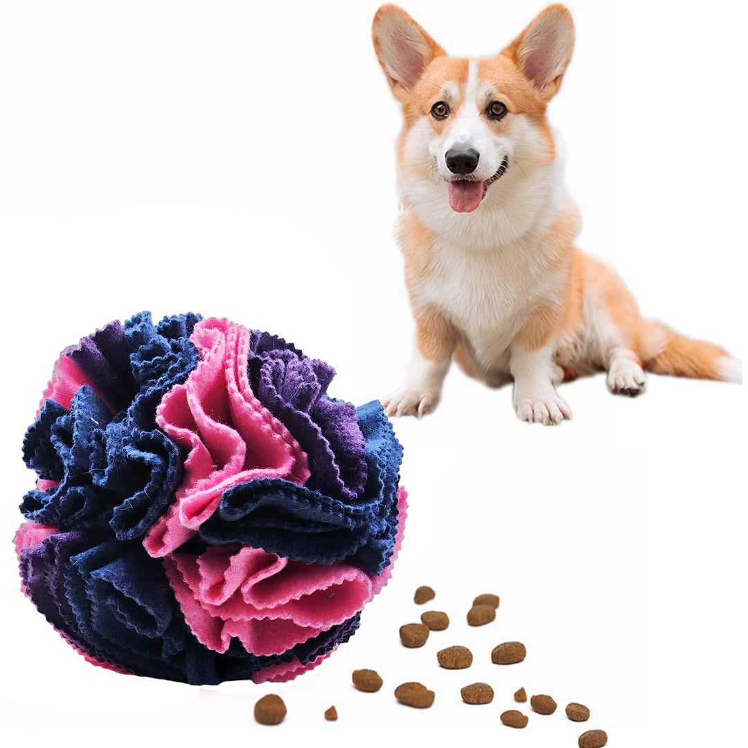 Snuffle Ball - Pink/Purple/Navy - handmade Snuffle Ball from Styled Up Pup - Shop now at Styled Up Pup