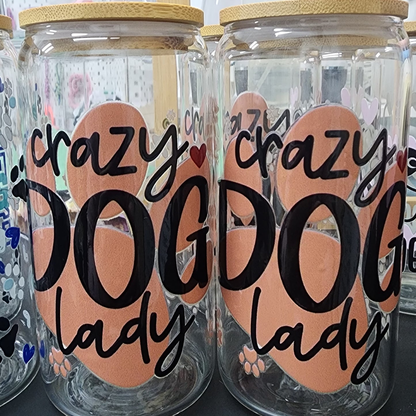 Crazy Dog Lady 16oz Libbey Glass Tumbler