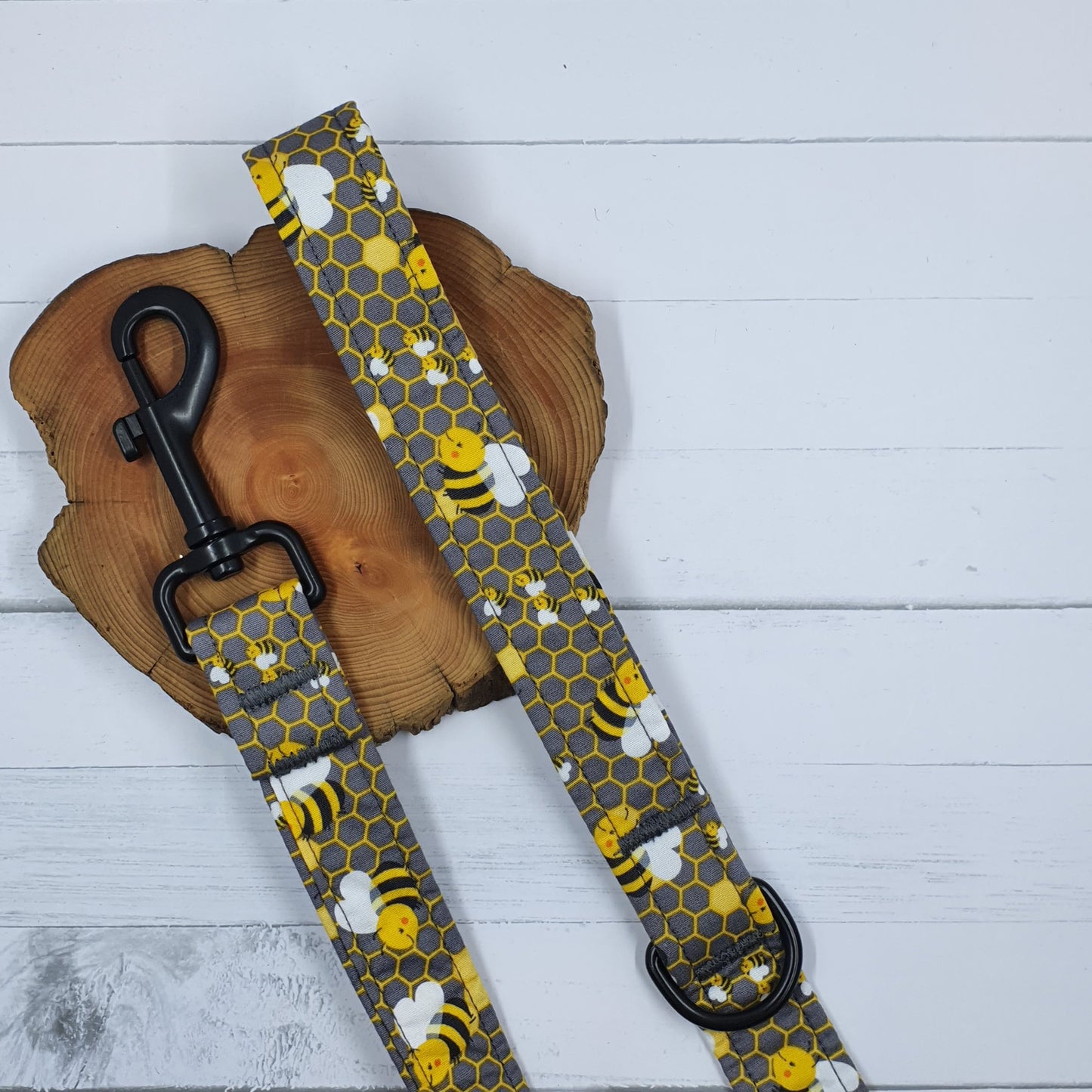 Lets Bee Happy Dog Leash / Dog Lead - handmade Dog Leash from Styled Up Pup - Shop now at Styled Up Pup