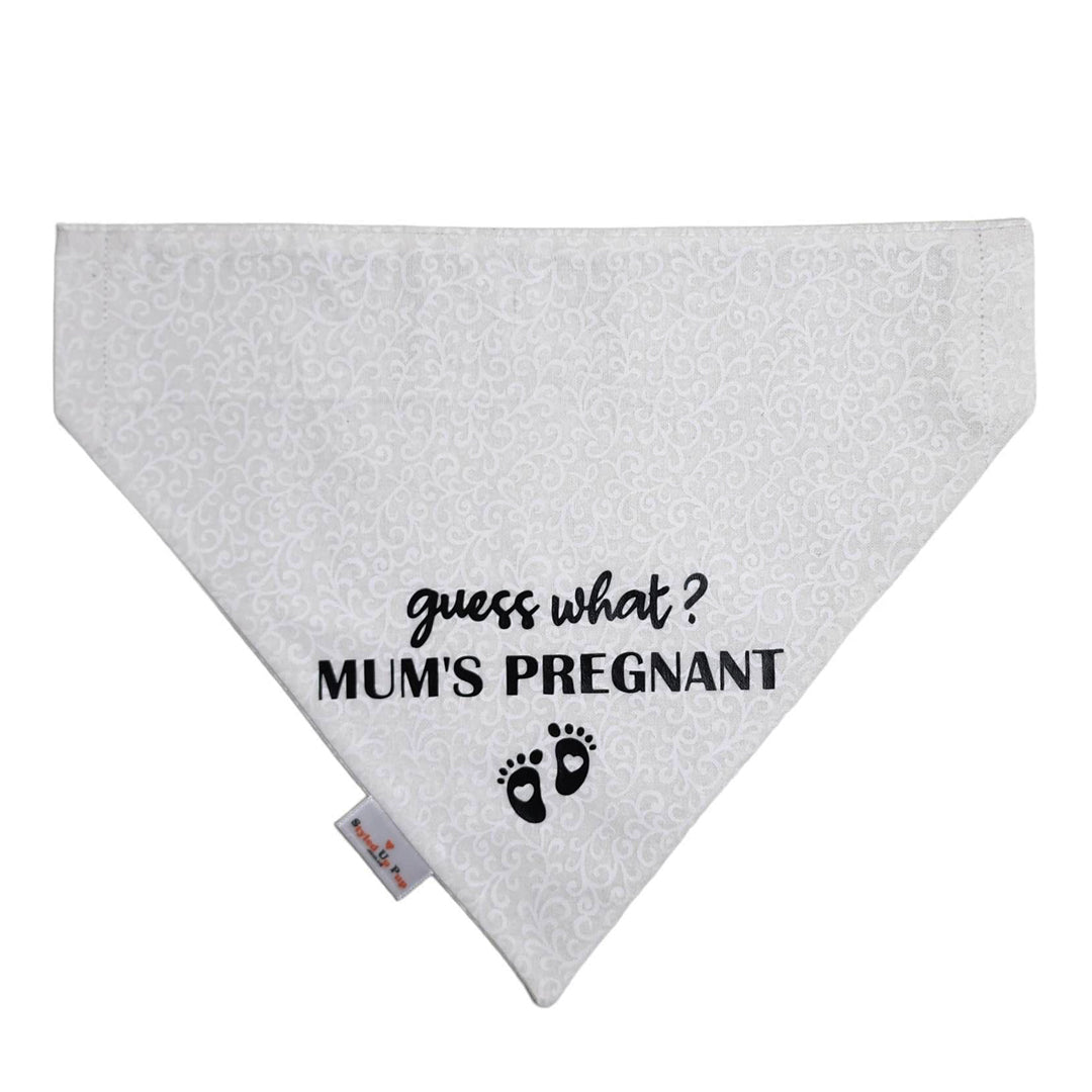 Styled Up Celebrations | Over-the-collar Dog Bandana | Baby Announcement - Guess what? Mum's pregnant! - handmade  from Styled Up Pup - Shop now at Styled Up Pup