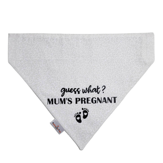 Styled Up Celebrations | Over-the-collar Dog Bandana | Baby Announcement - Guess what? Mum's pregnant! - handmade  from Styled Up Pup - Shop now at Styled Up Pup