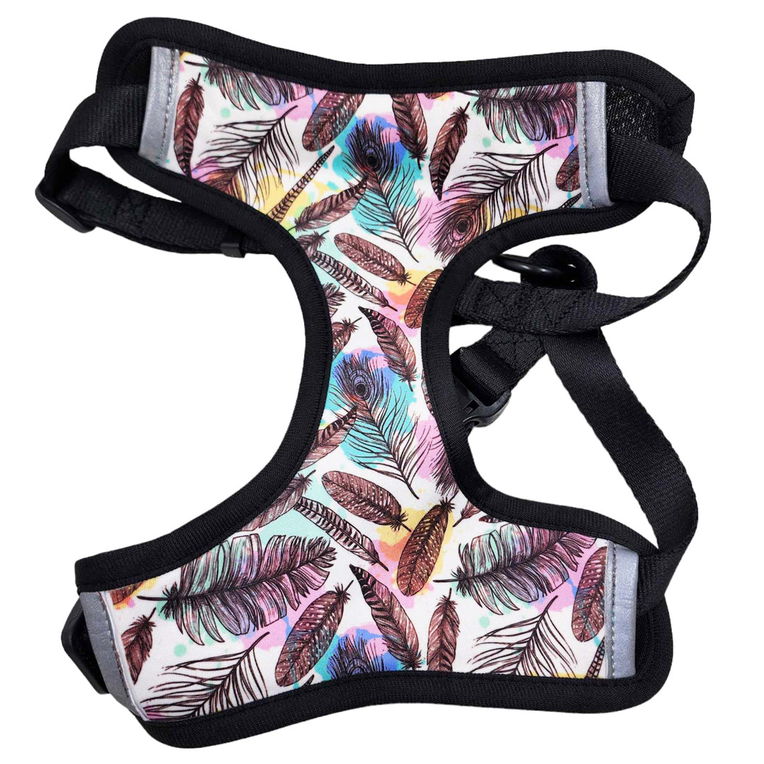Feather Water Colour Print Dog Harness - handmade Dog Harness from Styled Up Pup - Shop now at Styled Up Pup