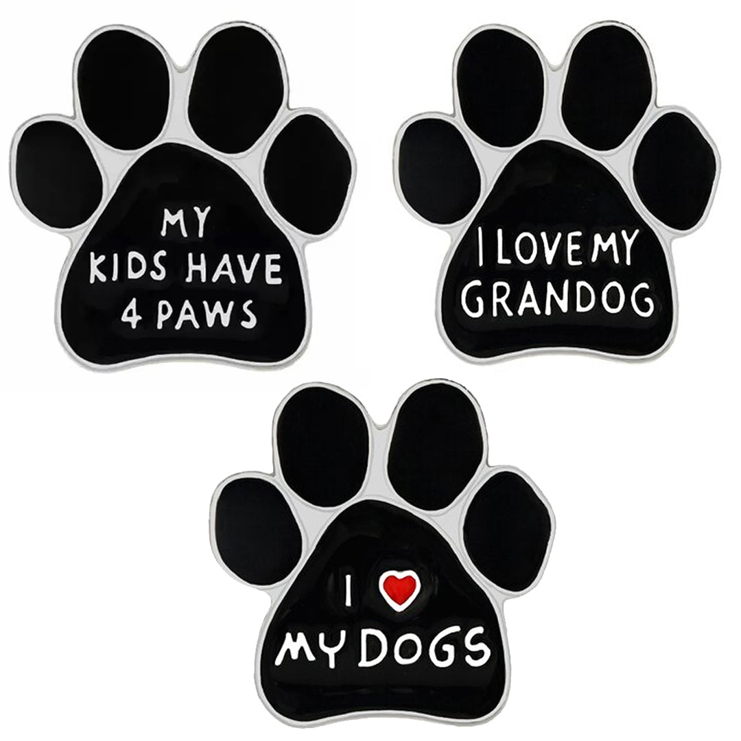 Paw Pins - I Love My Dog | I Love My Grandog | My Kids Have 4 Paws | Metal Pin Badge | Dog Lover Badge - handmade from Styled Up Pup - Shop now at Styled Up Pup