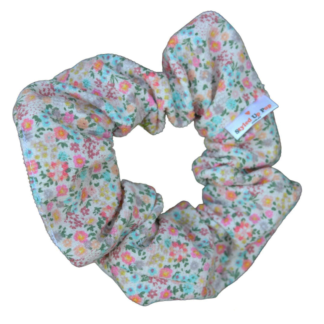 Floral Cord Scrunchie - handmade Scrunchies from Styled Up Pup - Shop now at Styled Up Pup