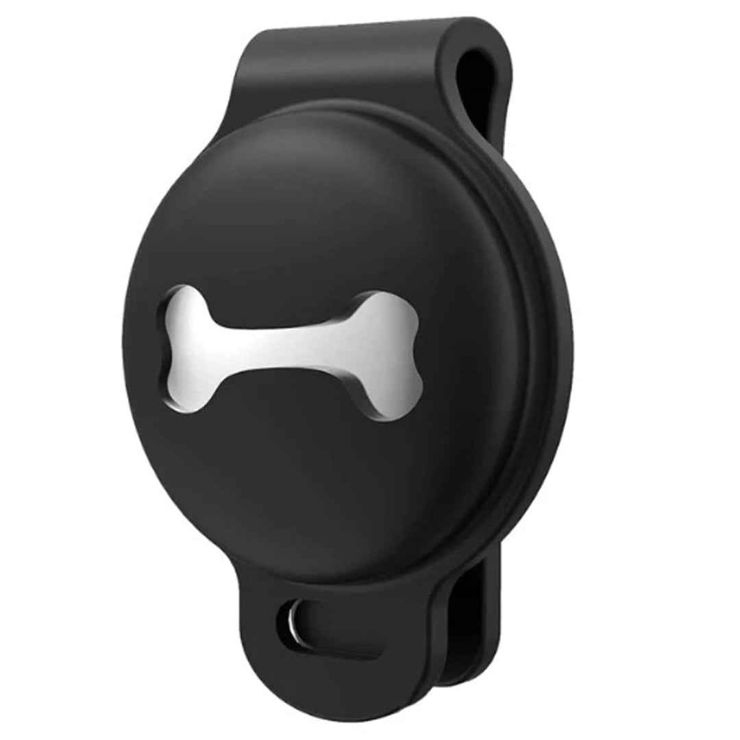 Styled Up Pup Airtag Dog Collar Holder, [1 Pack] Waterproof Dog Airtag Holder, Black Airtag Holder