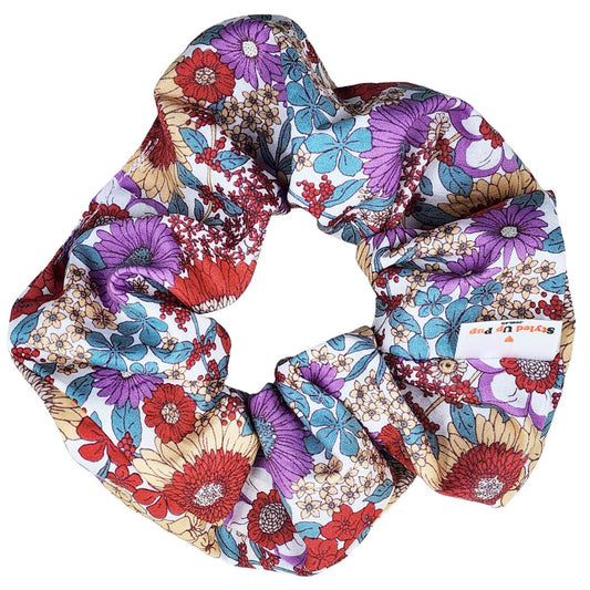 Autumn's Cottage Floral Scrunchie - handmade Scrunchies from Styled Up Pup - Shop now at Styled Up Pup 