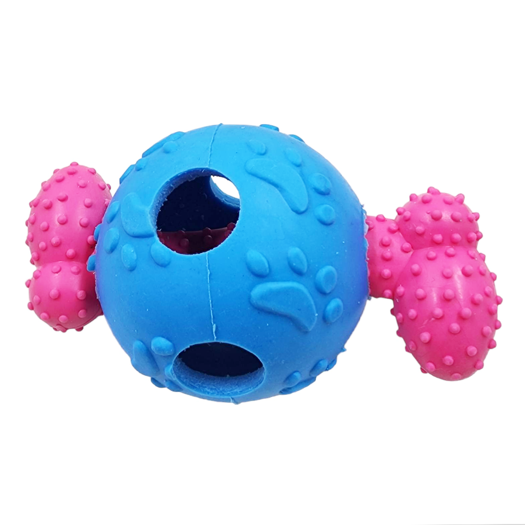 Dog Interactive Bouncy Rubber Dental Treat Ball Dog Toy - handmade Dog Toys from Styled Up Pup - Shop now at Styled Up Pup 