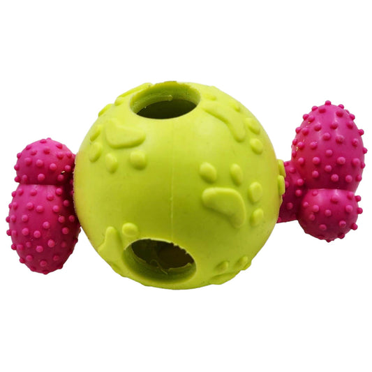 Dog Interactive Bouncy Rubber Dental Treat Ball Dog Toy - handmade Dog Toys from Styled Up Pup - Shop now at Styled Up Pup 