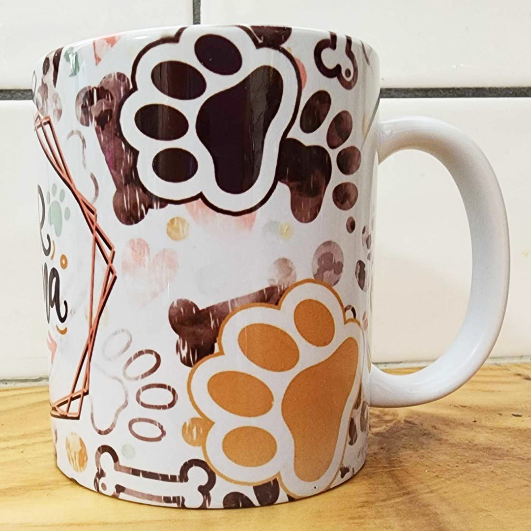 Fur Mama paw 11Oz Coffee Cup Mug pawfect for dog, cat, animal lover