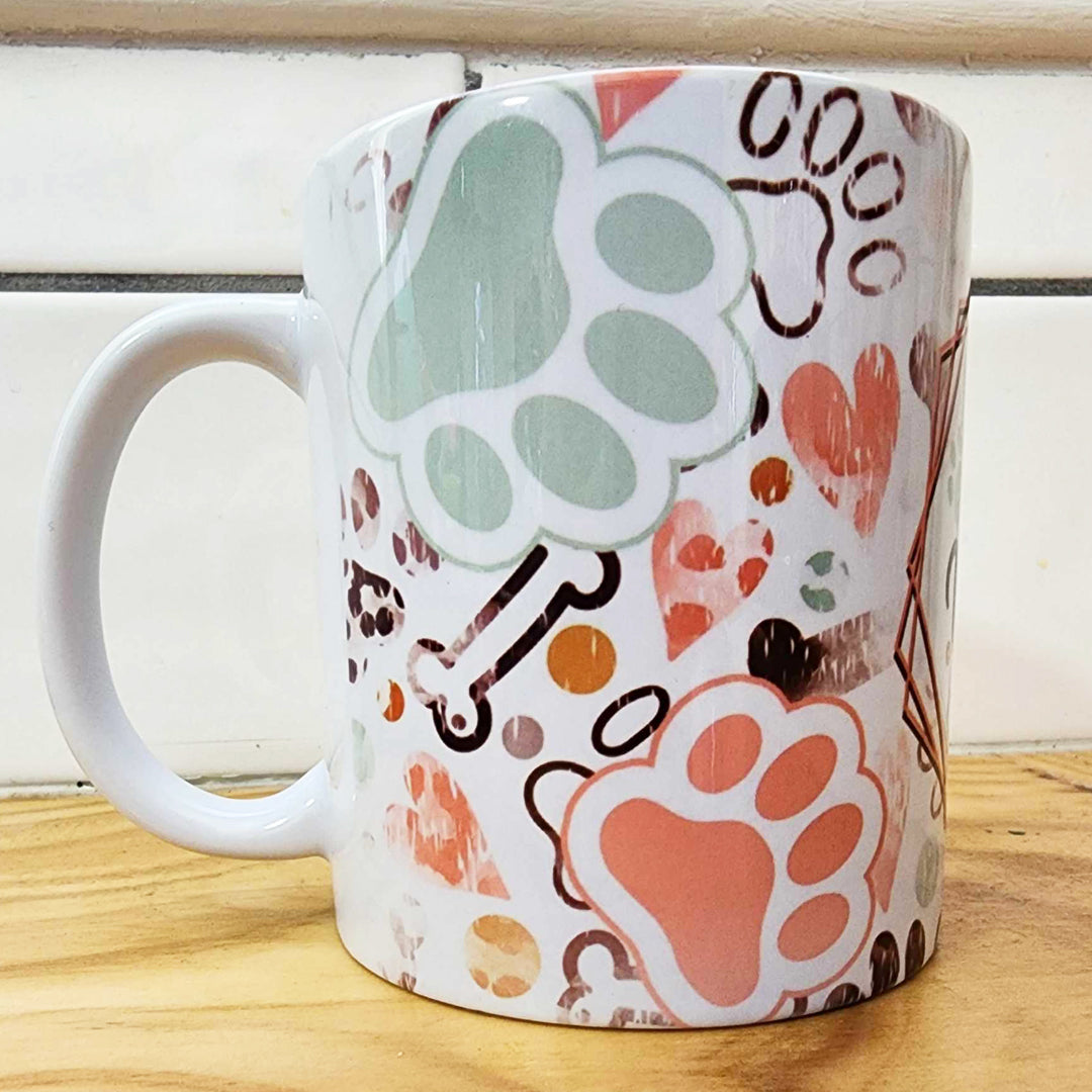 Fur Mama paw 11Oz Coffee Cup Mug pawfect for dog, cat, animal lover