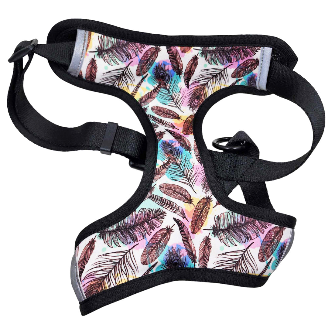 Feather Water Colour Print Dog Harness - handmade Dog Harness from Styled Up Pup - Shop now at Styled Up Pup 