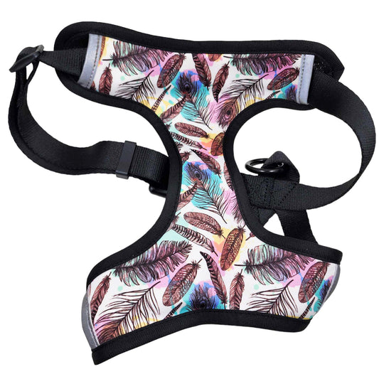 Feather Water Colour Print Dog Harness - handmade Dog Harness from Styled Up Pup - Shop now at Styled Up Pup 