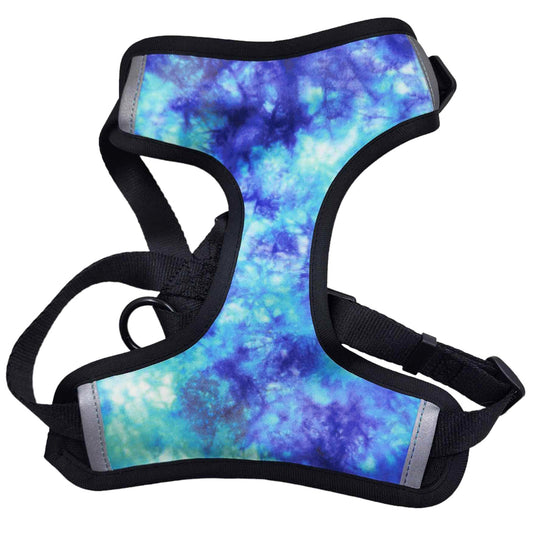 Blue Tie Dye Dog Harness - handmade Dog Harness from Styled Up Pup  - Shop now at Styled Up Pup 