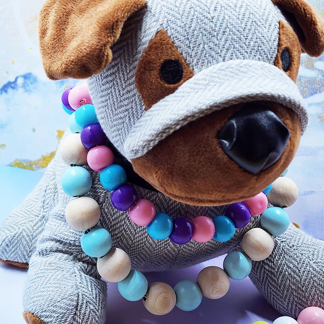 Ocean blue dog collars. Wooden beads - unique bohemian pet products.  Handmade in Toronto. Made to order custom col… | Beaded dog collar, Blue dog  collar, Dog collar