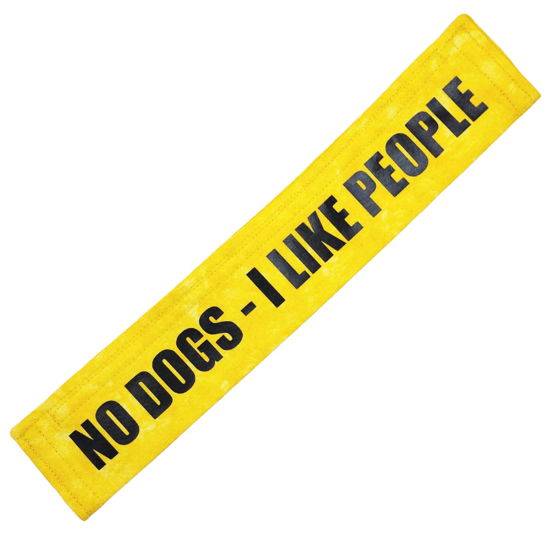 NO DOGS - I LIKE PEOPLE leash wrap / leash sleeve - handmade Dog Leash from Styled Up Pup - Shop now at Styled Up Pup 