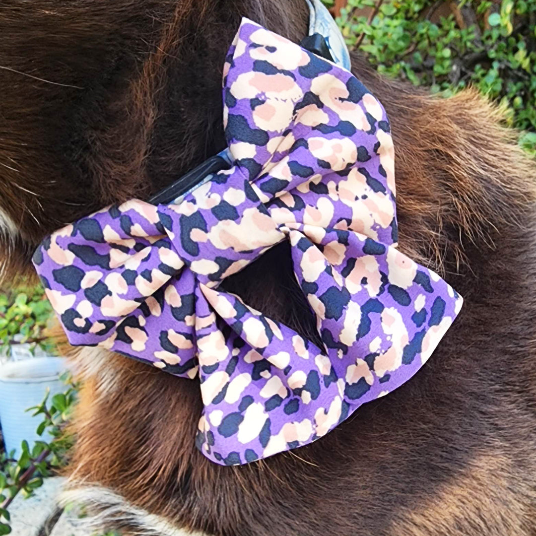 Peach & Purple Splatter Dog & Sailor Bow Tie - handmade Dog Bow Tie from Styled Up Pup - Shop now at Styled Up Pup 
