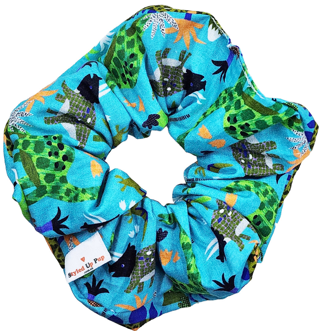 ROAR Dinosaur Scrunchie - handmade Scrunchies from Styled Up Pup - Shop now at Styled Up Pup 