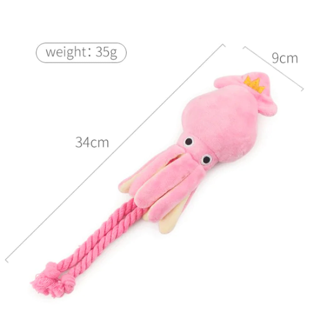 Squeaky Squid Dog Toy - handmade Dog Toys from Styled Up Pup - Shop now at Styled Up Pup 