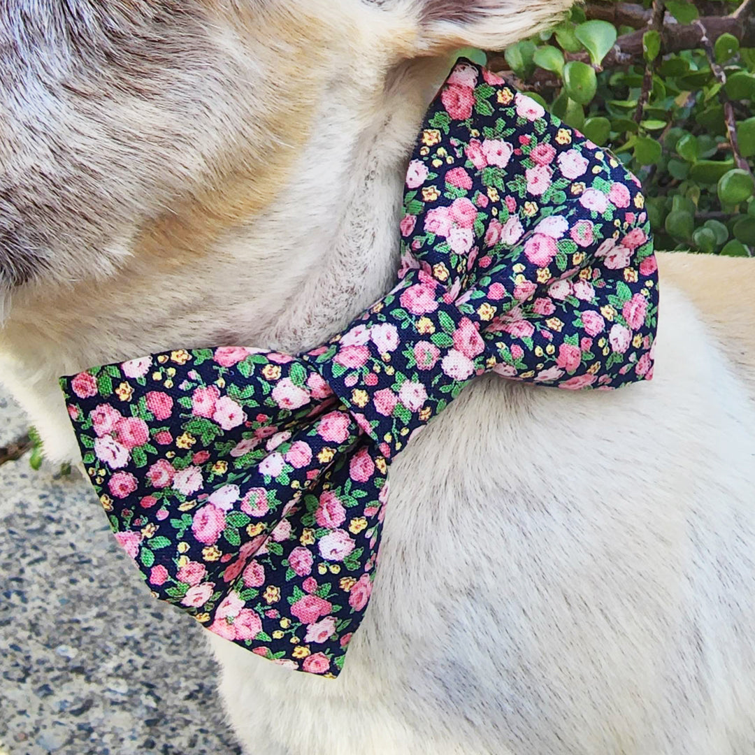 Winter Blossom Dog Bow Tie - handmade Dog Bow Tie from Styled Up Pup - Shop now at Styled Up Pup 