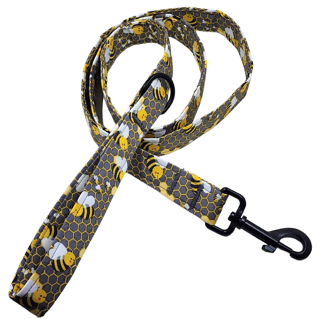 Lets Bee Happy Dog Leash / Dog Lead - handmade Dog Leash from Styled Up Pup  - Shop now at Styled Up Pup 