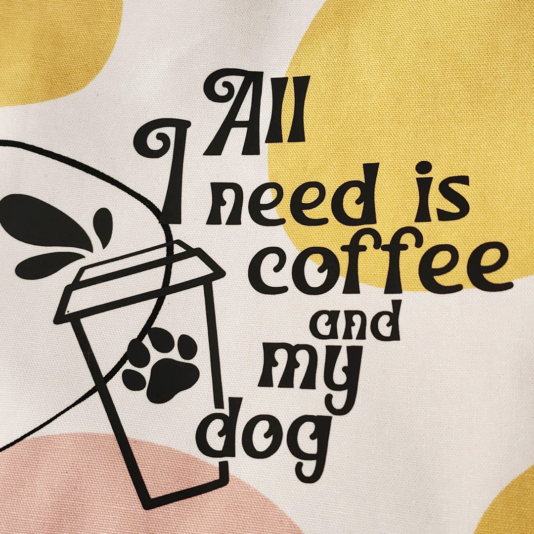 All I Need Is Coffee And My Dog(s) Tote Bag - handmade Tote Bag from Styled Up Pup  - Shop now at Styled Up Pup 
