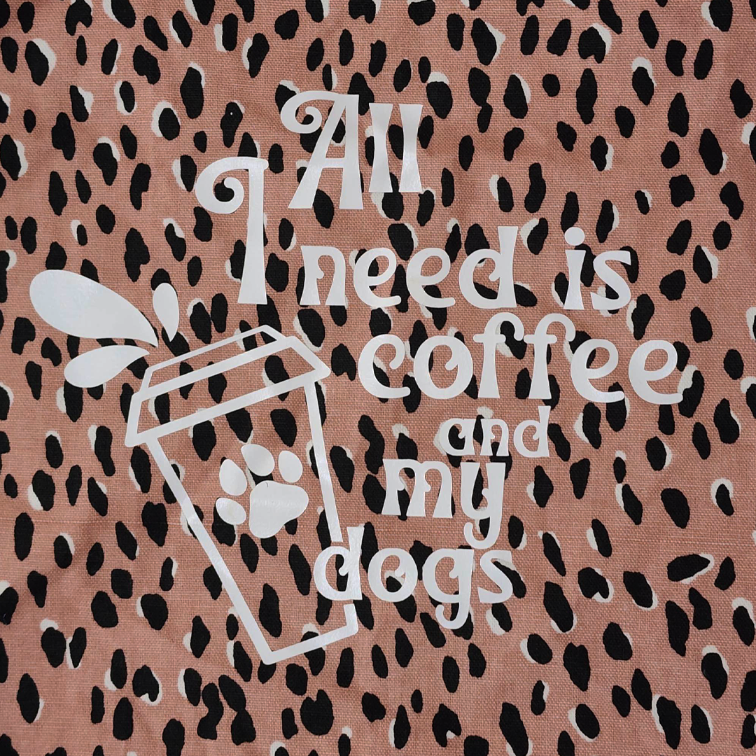 All I Need Is Coffee And My Dog(s) Tote Bag - handmade Tote Bag from Styled Up Pup  - Shop now at Styled Up Pup 