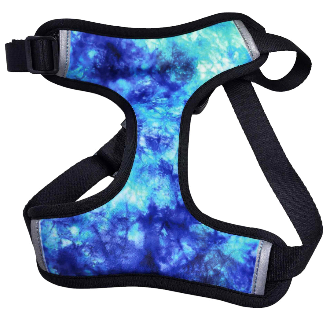 Blue Tie Dye Dog Harness - handmade Dog Harness from Styled Up Pup  - Shop now at Styled Up Pup 