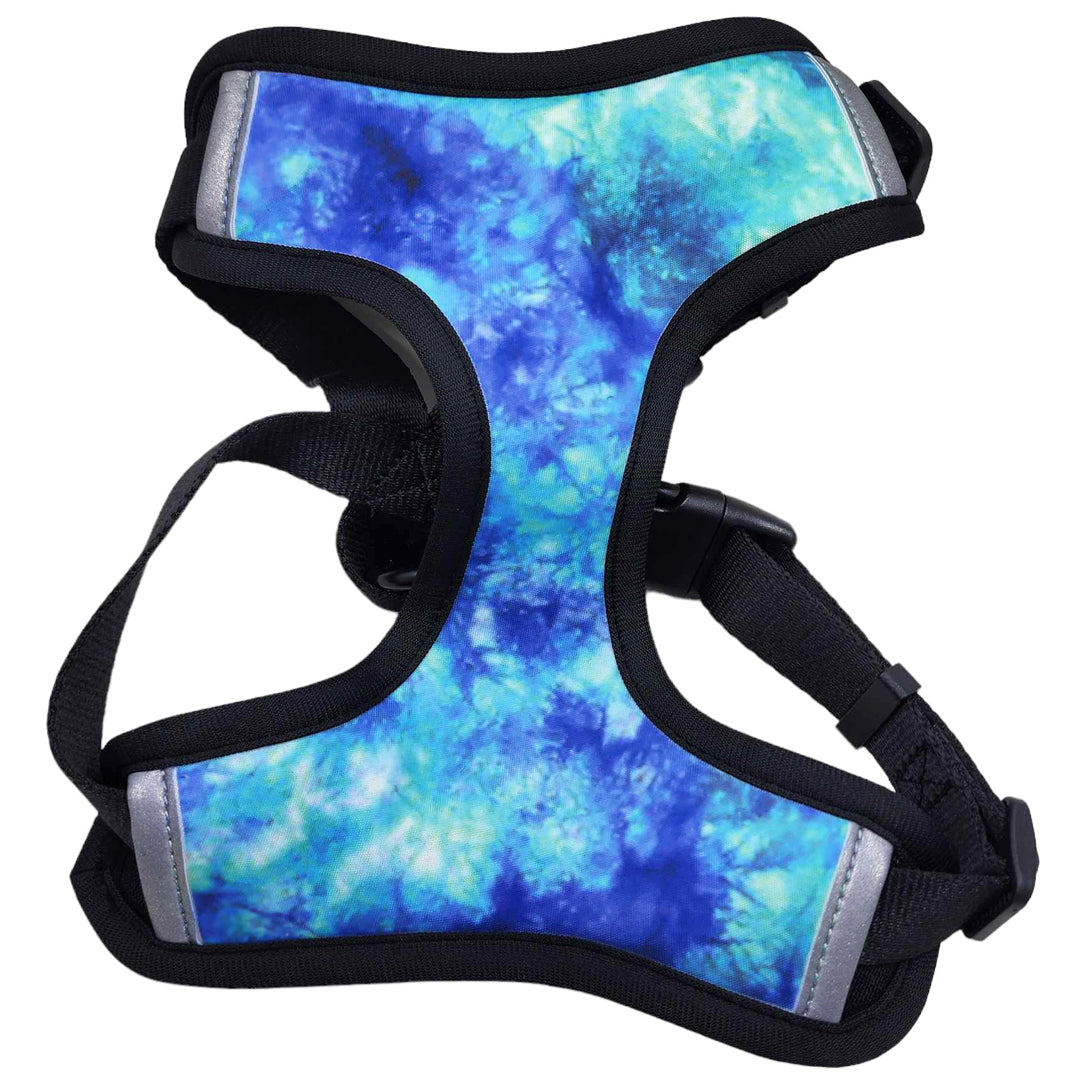 Blue Tie Dye Dog Harness - handmade Dog Harness from Styled Up Pup  - Shop now at Styled Up Pup 
