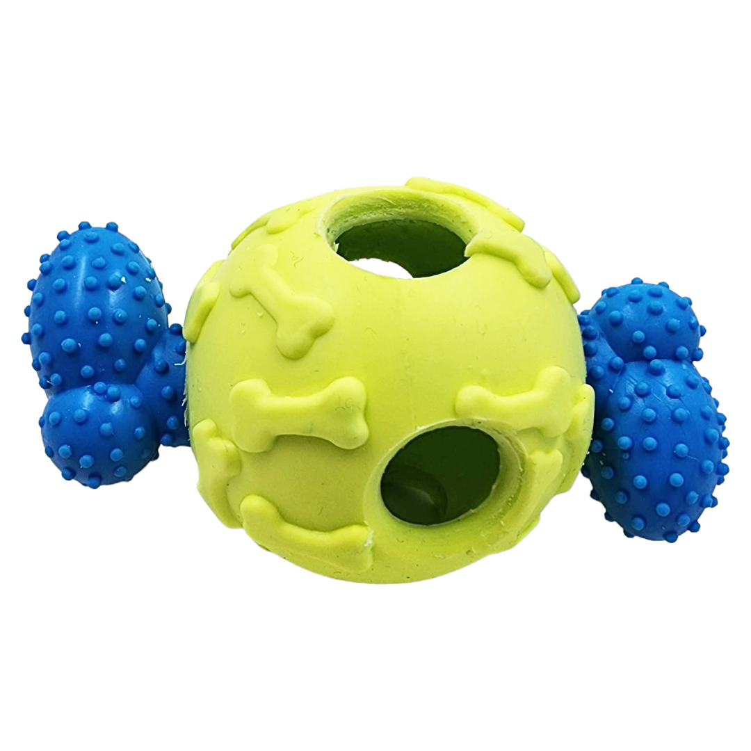 Dog Interactive Bouncy Rubber Dental Treat Ball Dog Toy - handmade Dog Toys from Styled Up Pup - Shop now at Styled Up Pup 