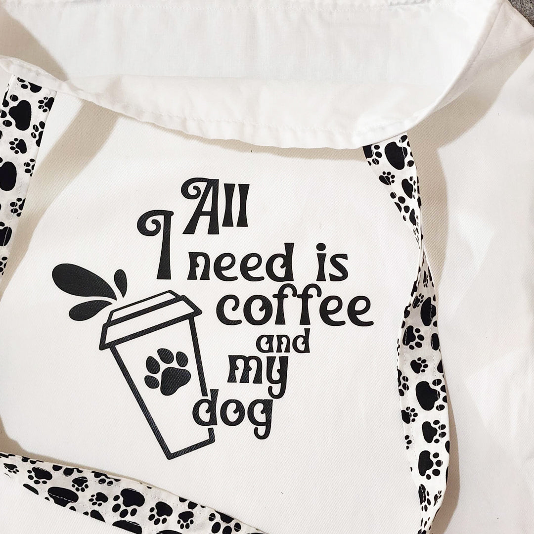 All I Need Is Coffee And My Dog(s) Tote Bag - handmade Tote Bag from Styled Up Pup  - Shop now at Styled Up Pup 