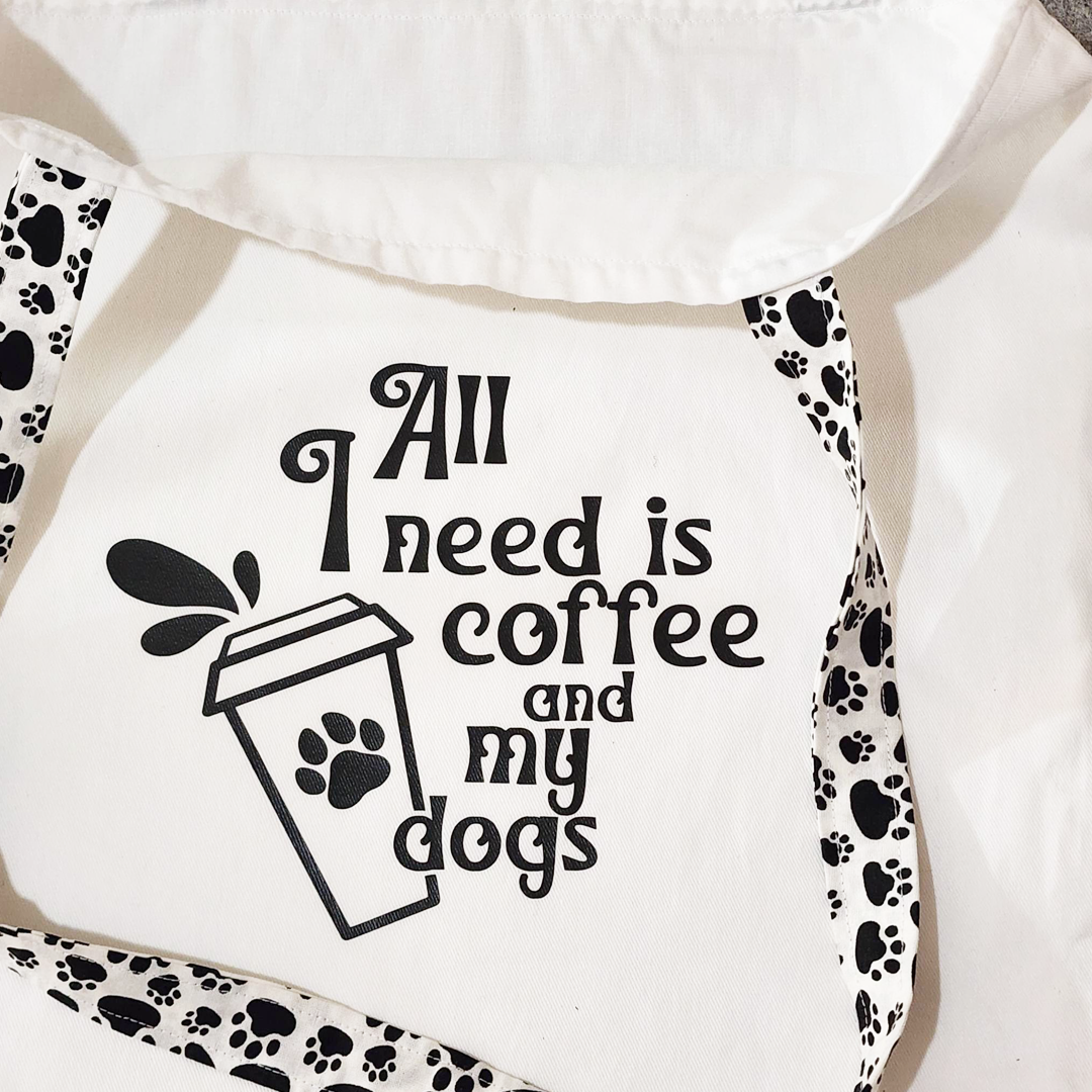 All I Need Is Coffee And My Dog(s) Tote Bag - handmade Tote Bag from Styled Up Pup  - Shop now at Styled Up Pup 